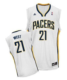 David West Indiana Pacers white jersey