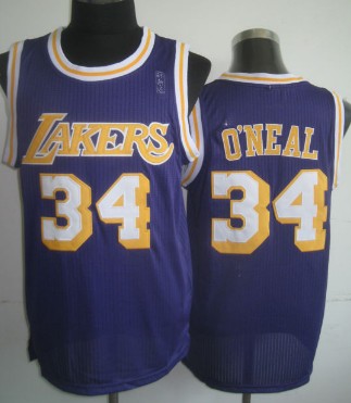 Shaquille O'neal Los Angeles Lakers purple Throwback jersey