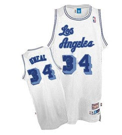 Shaquille O'neal Los Angeles Lakers white Throwback jersey