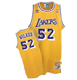 Jamaal Wilkes Los Angeles Lakers yellow Throwback jersey