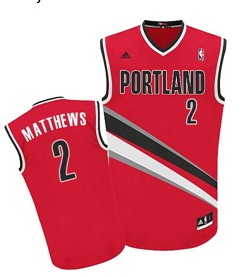 Wesley Matthews Portland Trail Blazers red jersey