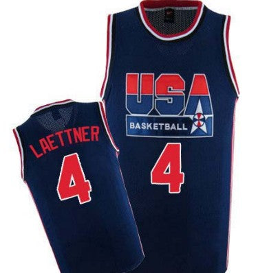 Christian Laettner USA Basketball navy jersey