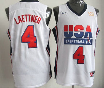 Christian Laettner USA Basketball white jersey