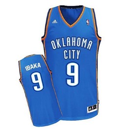 Serge Ibaka Oklahoma City Thunder blue jersey