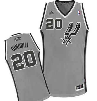 Manu Ginobili San Antonio Spurs gray jersey
