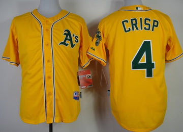 Coco Crisp Oakland Athletics yellow jersey