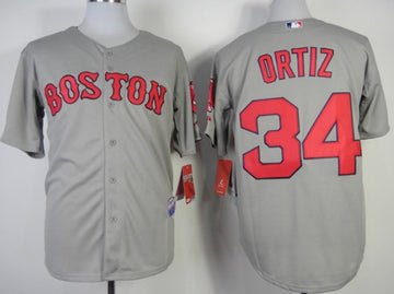 David Ortiz Boston Red Sox gray jersey