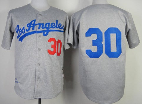 Maury Wills Los Angeles Dodgers gray Throwback jersey