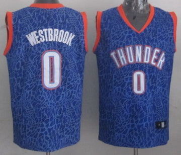 Russell Westbrook Oklahoma City Thunder blue Fashion jersey
