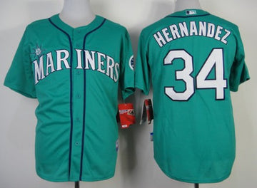 Felix Hernandez Seattle Mariners green jersey