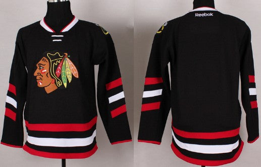 Custom Chicago Blackhawks black Stadium Series jersey