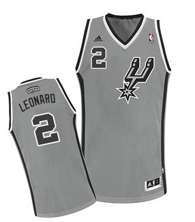 Kawhi Leonard San Antonio Spurs gray jersey