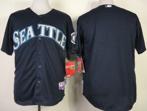 Custom Seattle Mariners navy jersey