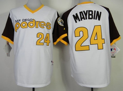 Cameron Maybin San Diego Padres white jersey
