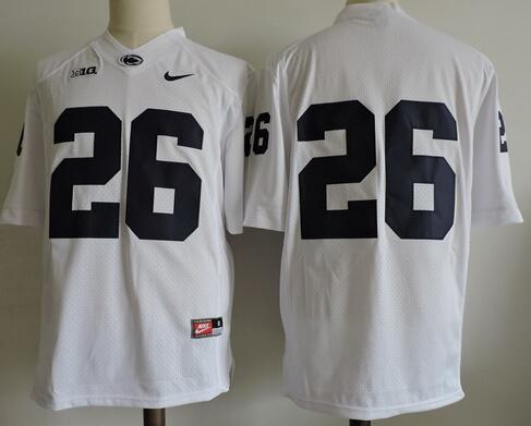 Saquon Barkley No Name Penn State Nittany Lions white jersey