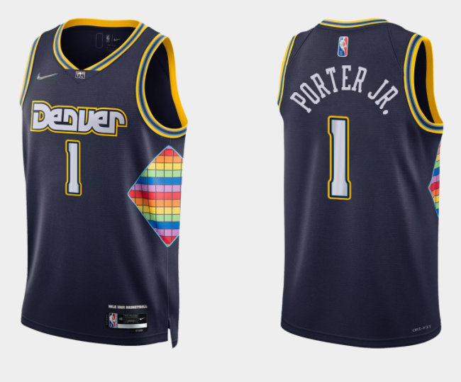 Denver Nuggets navy jersey