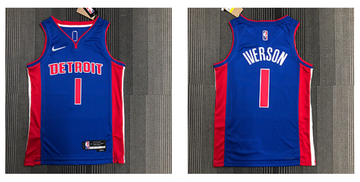 Detroit Pistons blue jersey