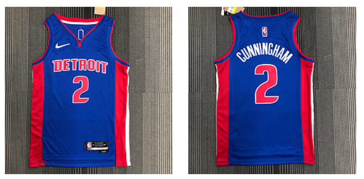 Detroit Pistons blue jersey