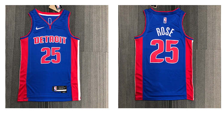 Detroit Pistons blue jersey