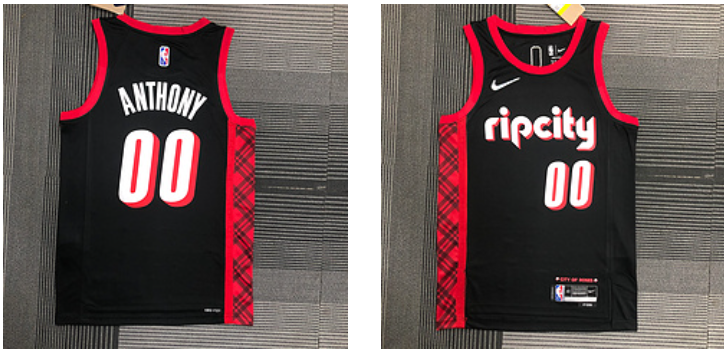 Portland Trail Blazers black jersey
