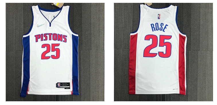Detroit Pistons red jersey