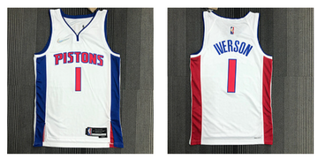 Detroit Pistons white jersey