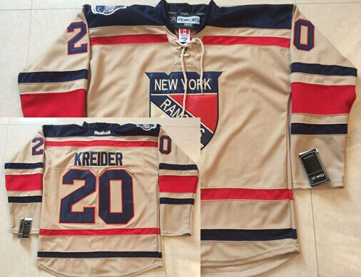 Chris Kreider New York Rangers cream Winter Classic jersey
