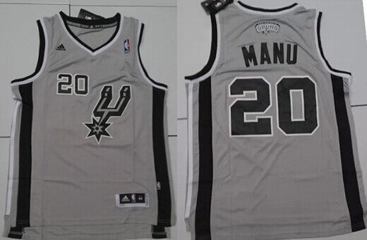 Manu Nickname San Antonio Spurs gray jersey