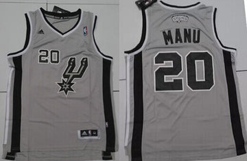 Manu Nickname San Antonio Spurs gray jersey
