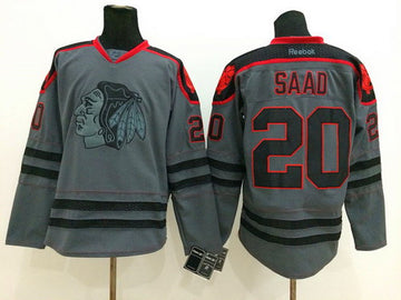 Brandon Saad Chicago Blackhawks charcoal jersey