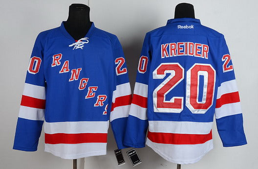 Chris Kreider New York Rangers blue jersey