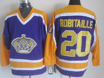 Luc Robitaille Los Angeles Kings purple Throwback jersey