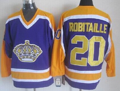 Luc Robitaille Los Angeles Kings purple Throwback jersey