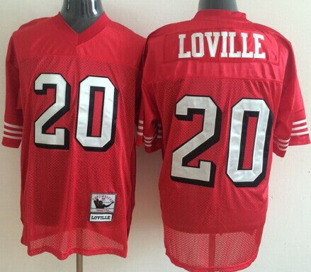 Derek Loville San Francisco 49ers red Throwback jersey