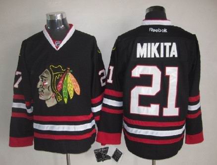 Stan Mikita Chicago Blackhawks black jersey