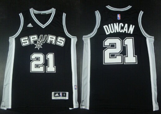 Tim Duncan Revolution San Antonio Spurs black jersey