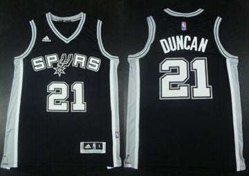 Tim Duncan Revolution San Antonio Spurs black jersey