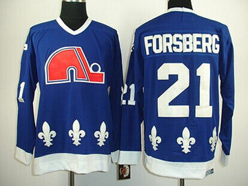 Peter Forsberg Colorado Avalanche navy Throwback jersey