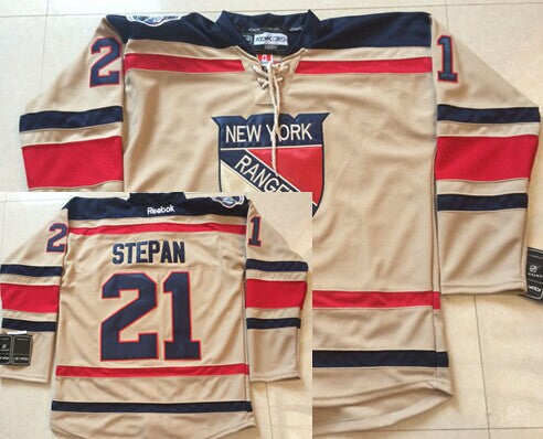 Derek Stepan New York Rangers cream Winter Classic jersey