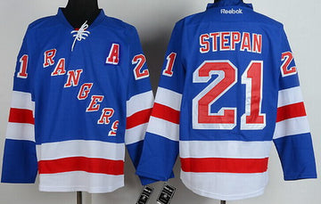 Derek Stepan New York Rangers blue jersey