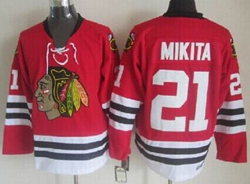 Stan Mikita Chicago Blackhawks red Throwback jersey