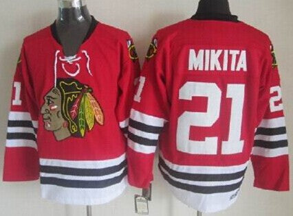 Stan Mikita Chicago Blackhawks red Throwback jersey