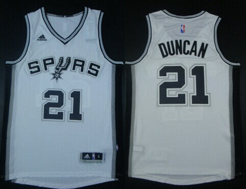 Tim Duncan Revolution San Antonio Spurs white jersey