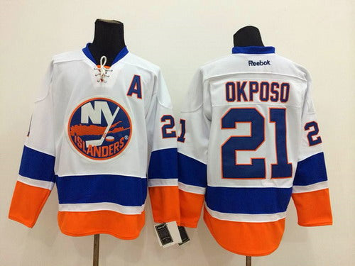 Kyle Okposo New York Islanders white jersey
