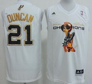 Tim Duncan Revolution San Antonio Spurs white jersey