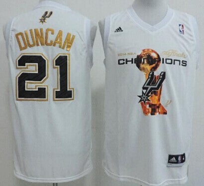 Tim Duncan Revolution San Antonio Spurs white jersey