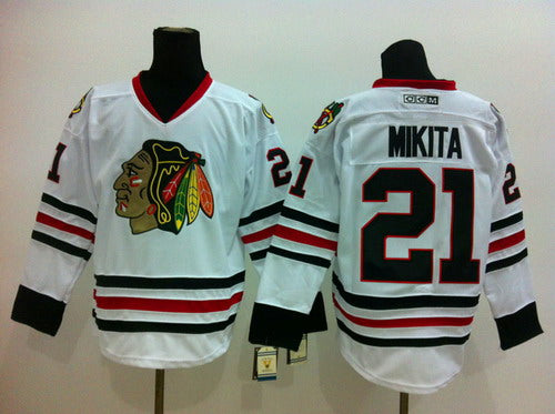 Stan Mikita Chicago Blackhawks white Throwback jersey