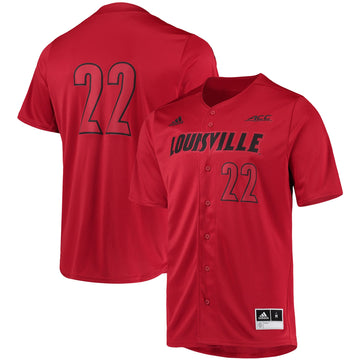 Button-up Louisville Cardinals red jersey