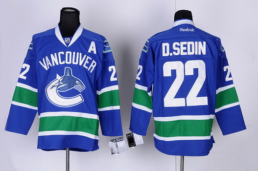 Daniel Sedin Vancouver Canucks blue jersey