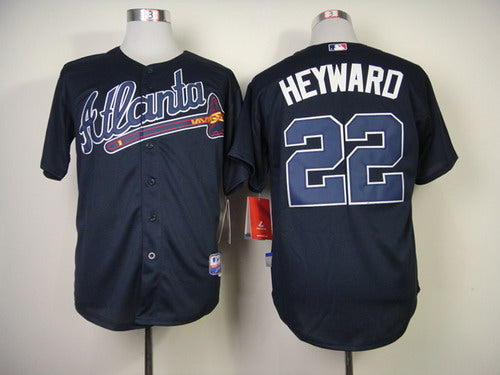 Jason HeyWard Atlanta Braves navy jersey